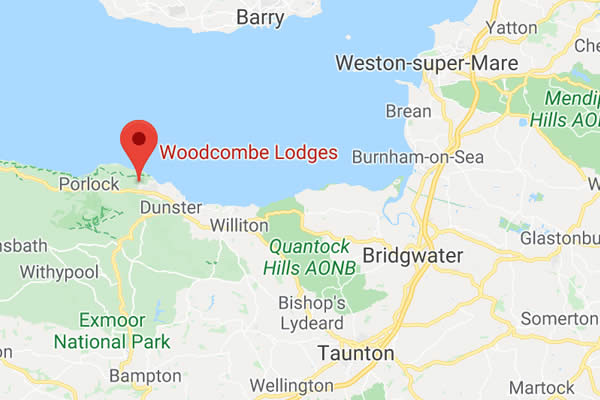 Woodcombe Lodges Map DIrections